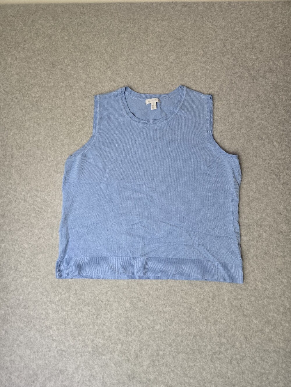 Charter Club Women's Sleeveless Baby Blue Sweater Vest Classic - Size XL